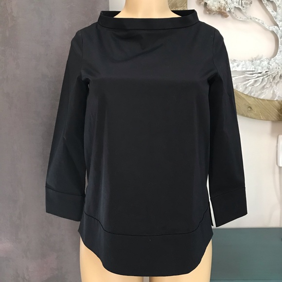 COS Tops - COS Minimalist Black Wide Collar Top 2